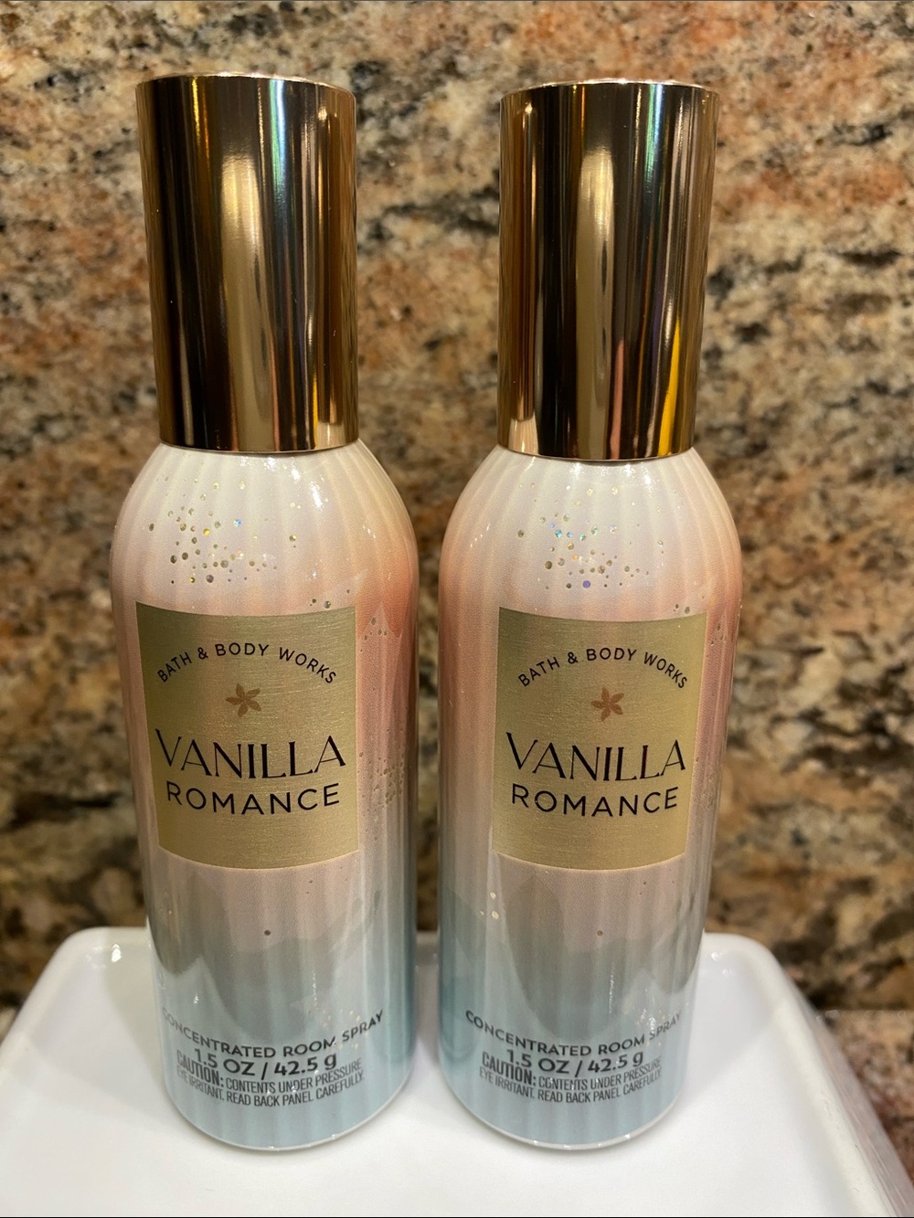 2) “VANILLA ROMANCE” Concentrated Room Sprays, each: 1.5 oz / 42.5 g, B&BW, NWT